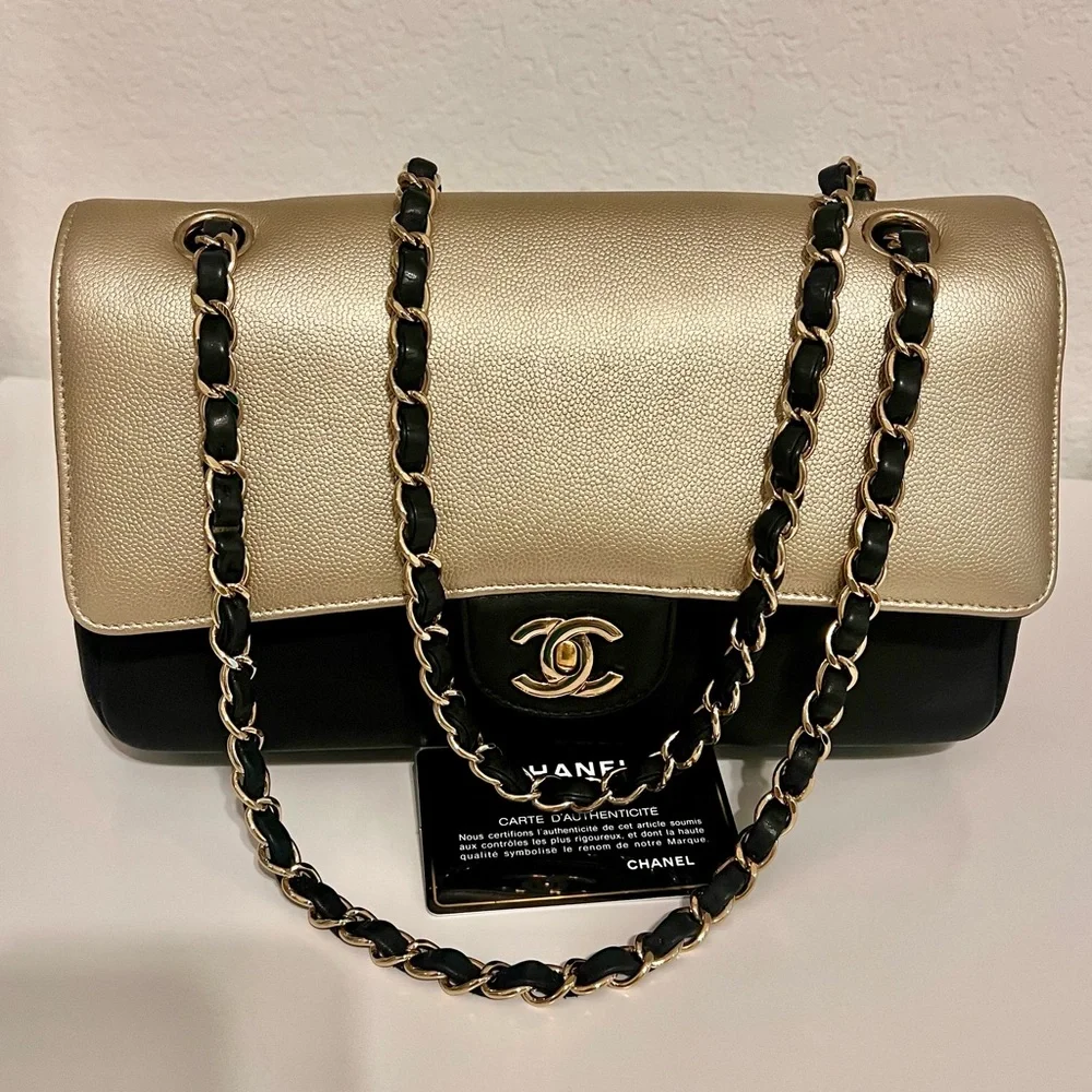 Chanel Black and Gold Women's Bag - Picture 2 of 14